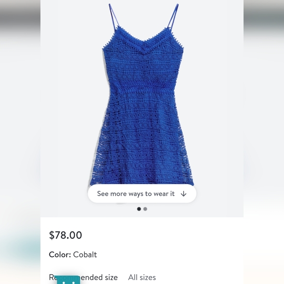 Blue Lace Dress - NWOT - Picture 6 of 6